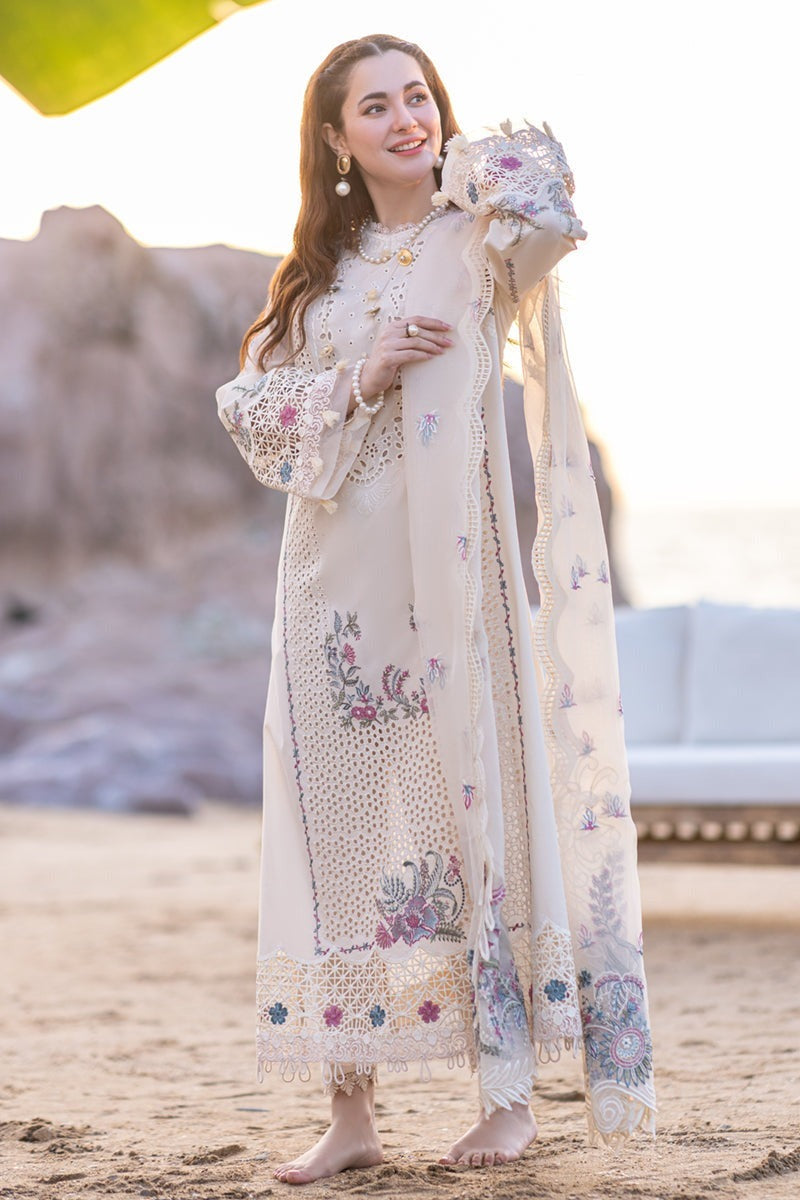 QN997 - Qalamkar 3 Piece Chickenkari Embroidered Lawn Suit