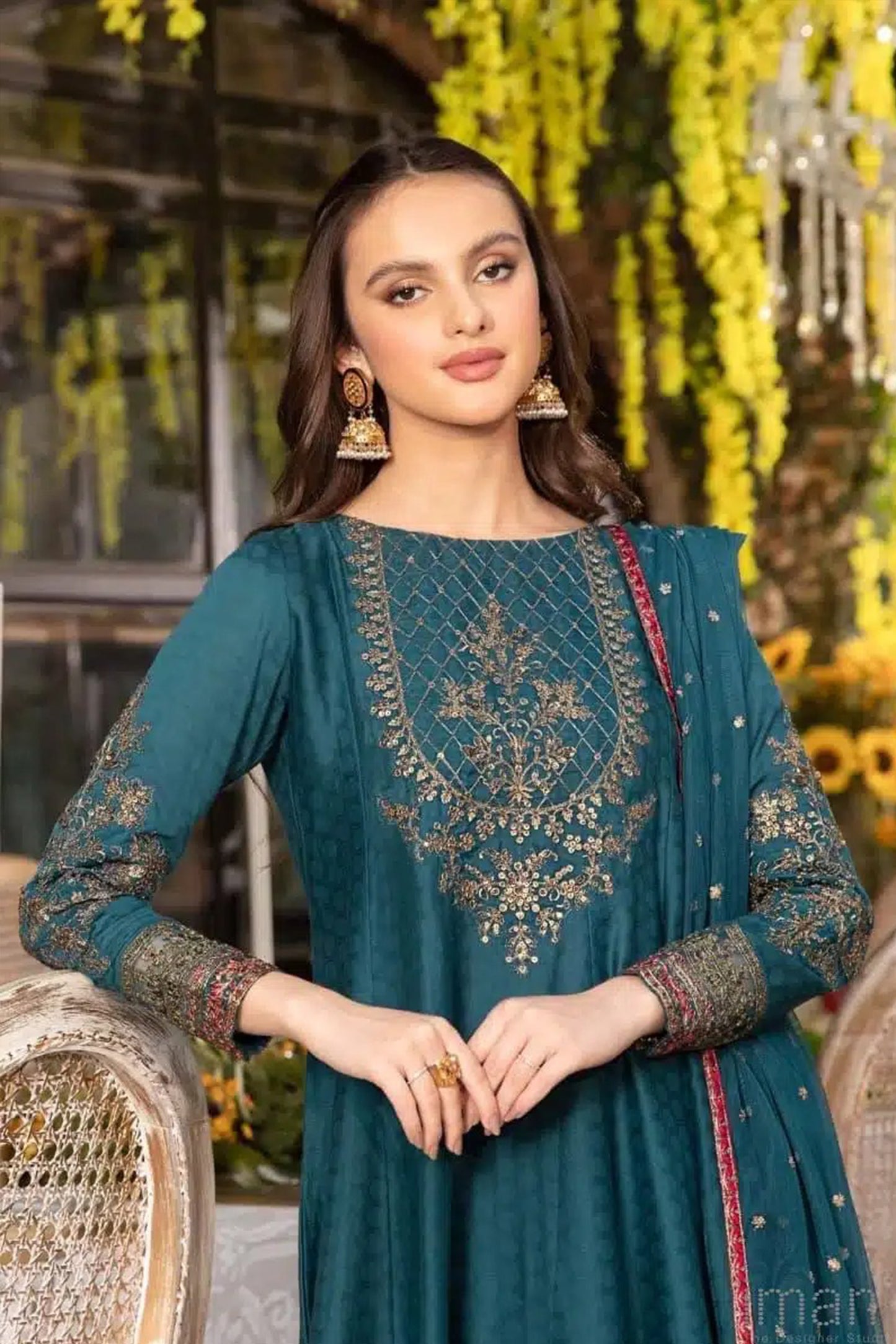 QN775-3PC-WINTER Unstitched rawo silk Embroidered