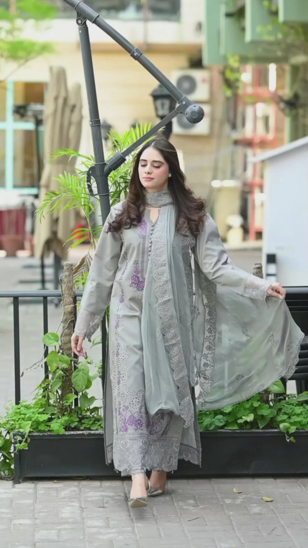 QN1047 -SUMMER Mushq - 3PC Lawn ChickenKari Embroidered Suit