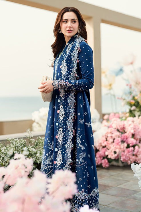 QN1055 - 3PC Unstitched Lawn ChickenKari Embroidered