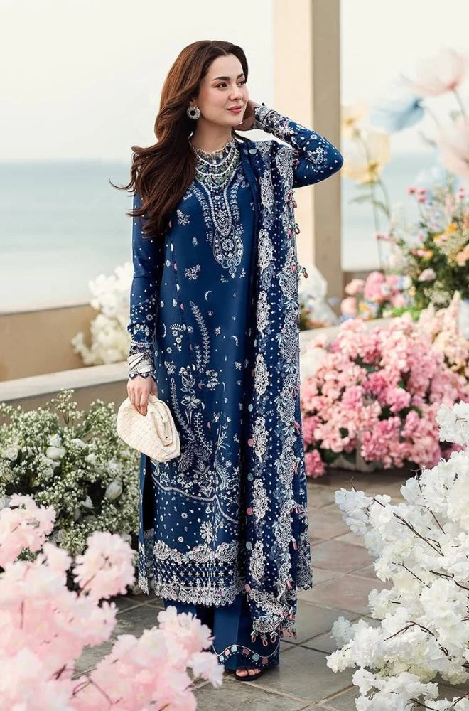 QN1055 - 3PC Unstitched Lawn ChickenKari Embroidered