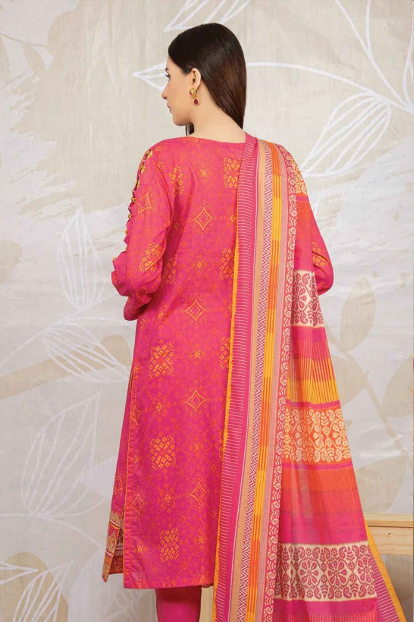 QN926- Winter 3PC Linen Printed Suit