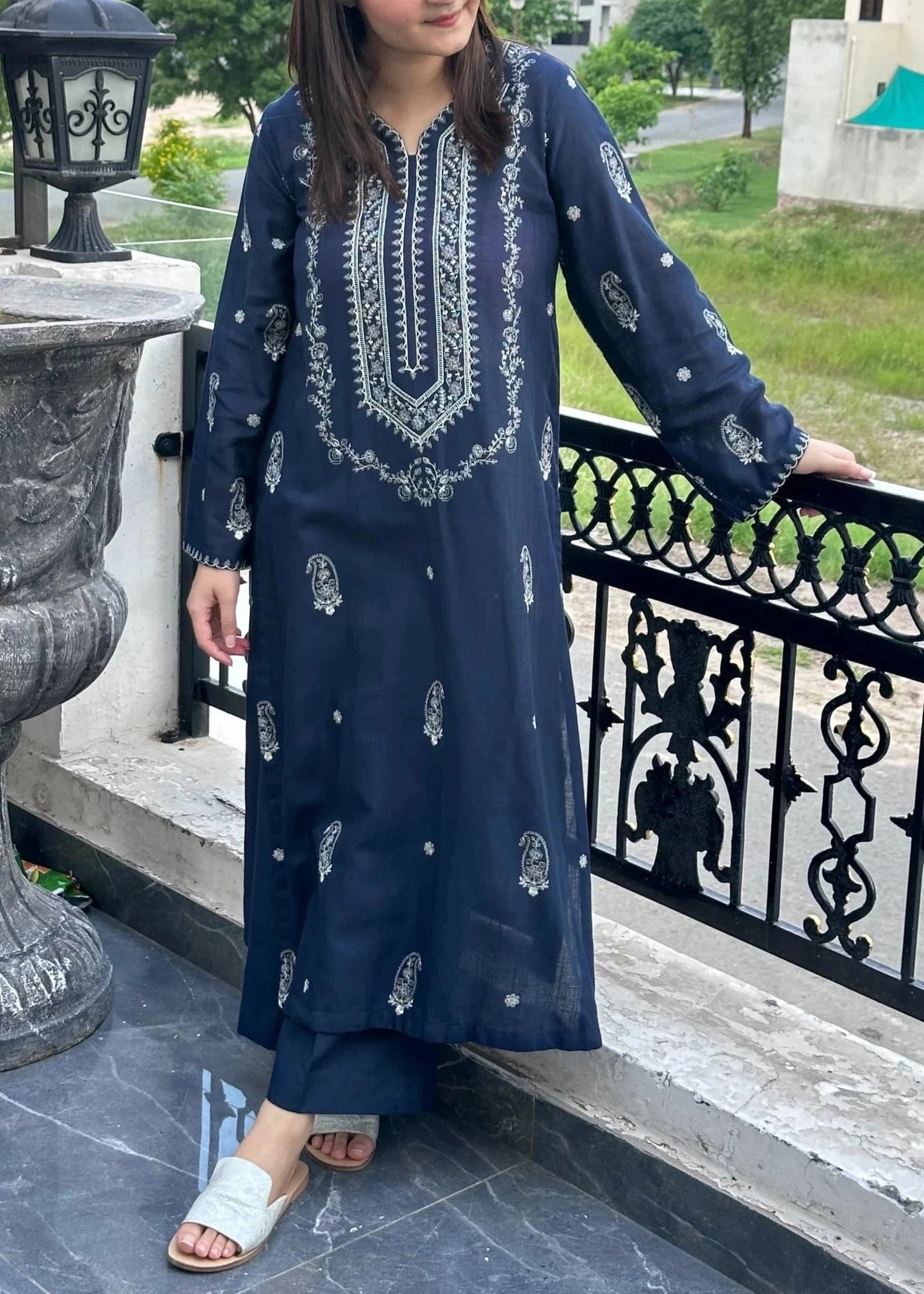 QN839-Summer Lawn Embroidered Unstitched 2pc