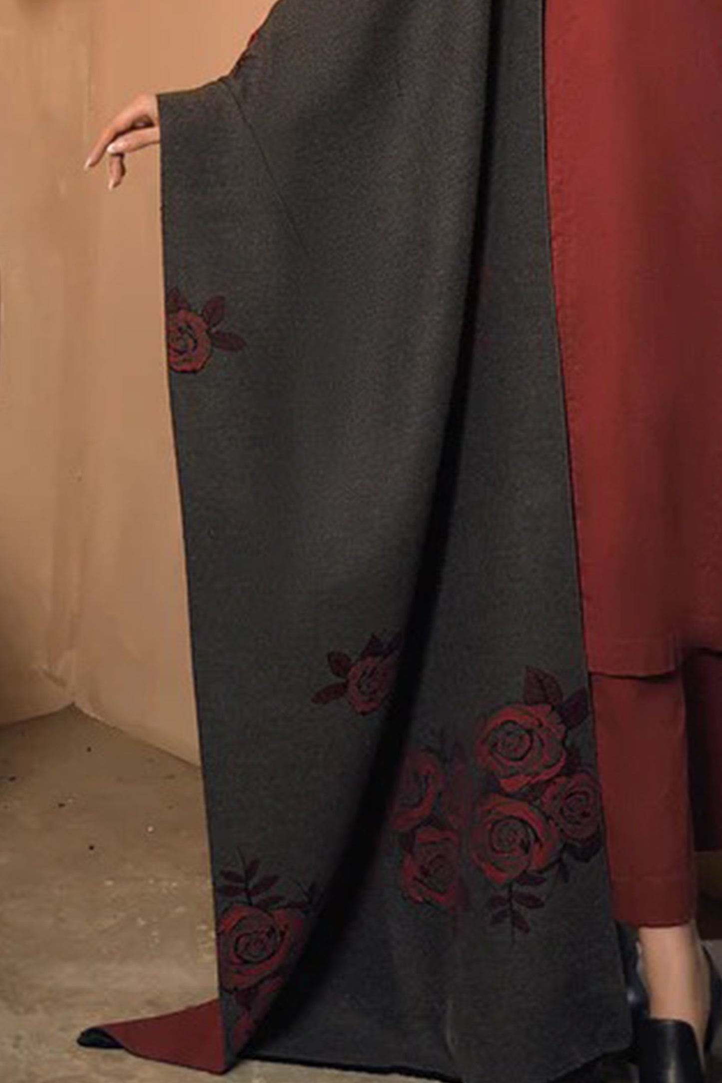 QN811-WINTER 3 Piece Dhanak Suit with digital printed wool shawll
