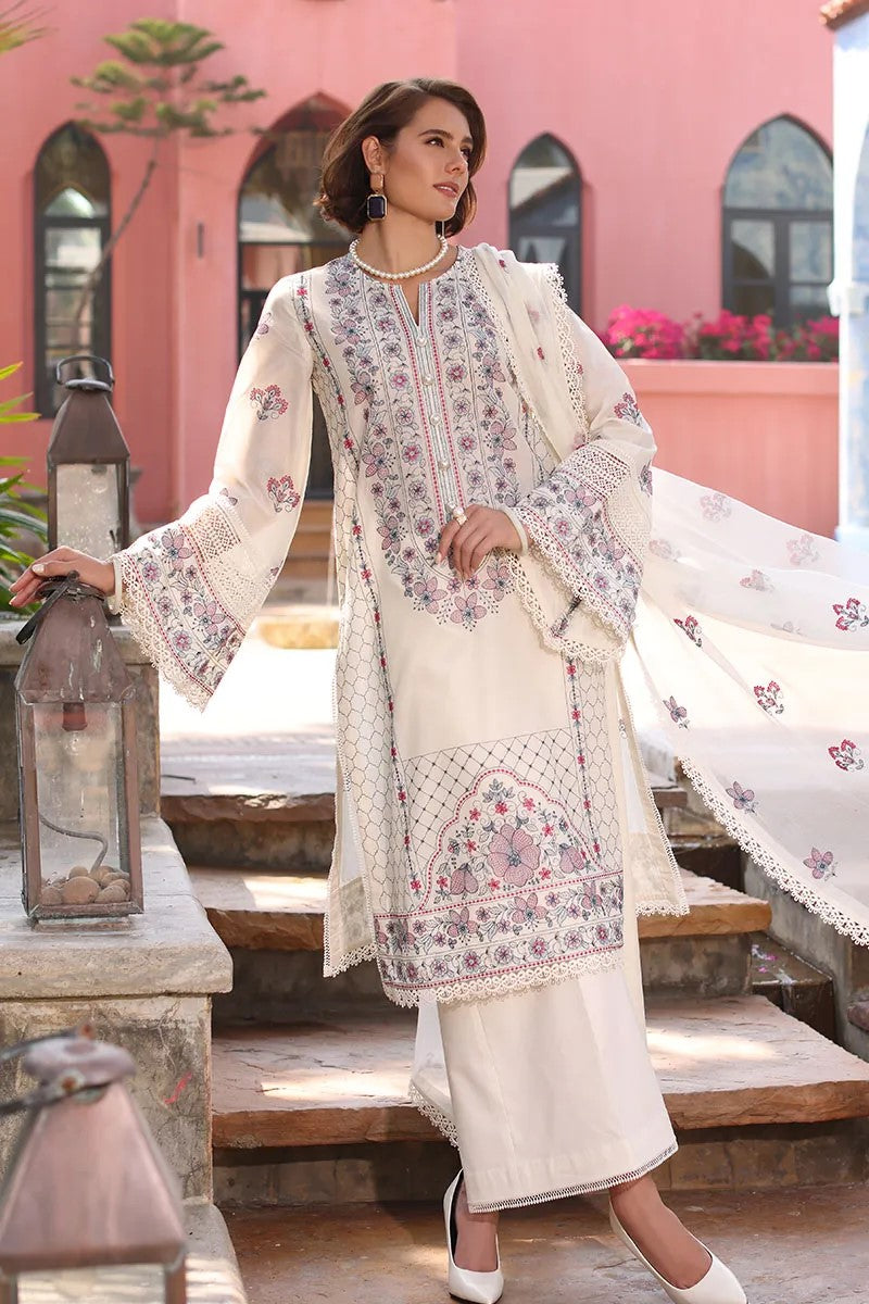 QN844-Bareeze Embroidered Summer 3pc lawn dress with embroidered chiffon dupatta