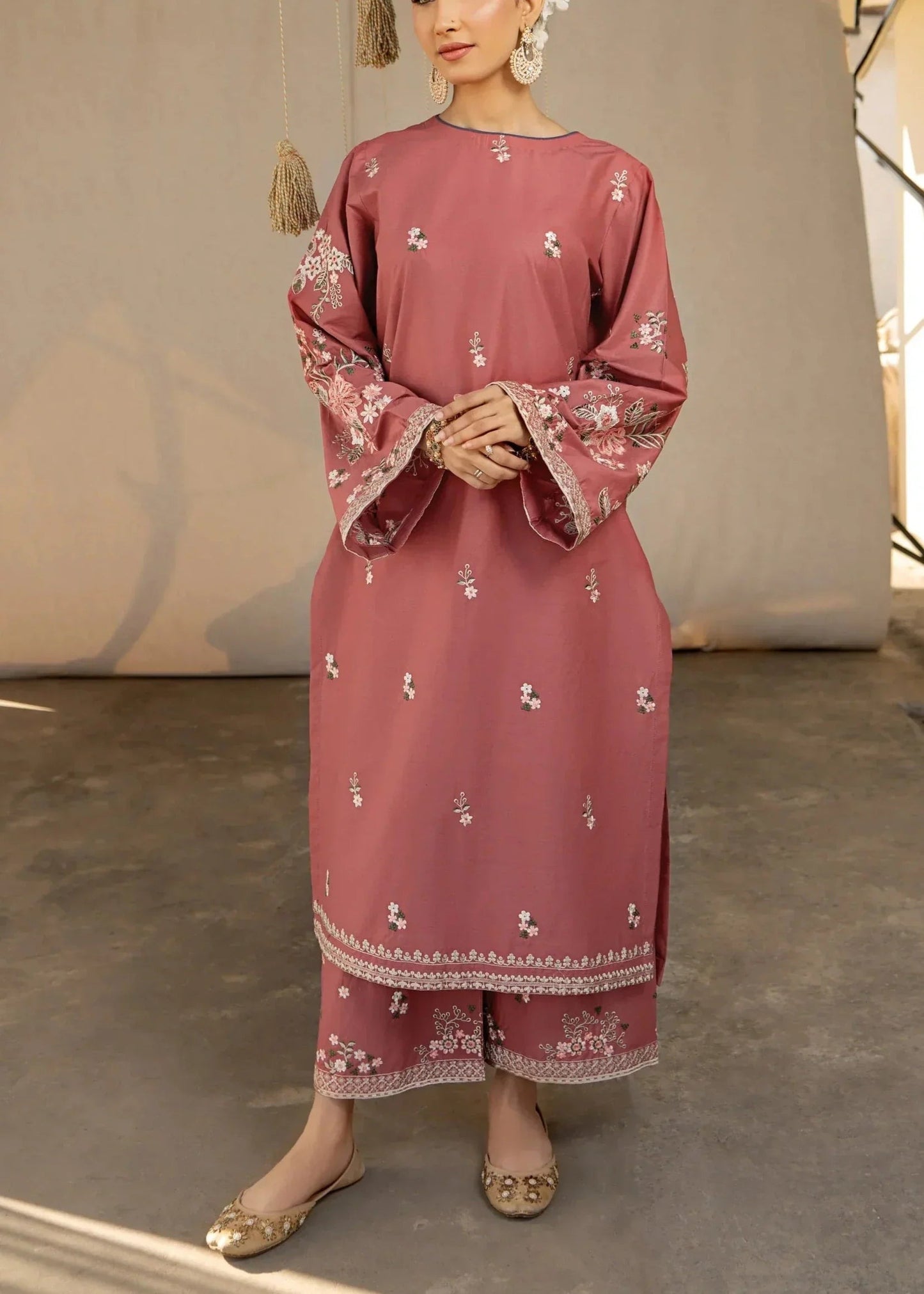 QN1065-Summer Lawn Embroidered Unstitched 2pc