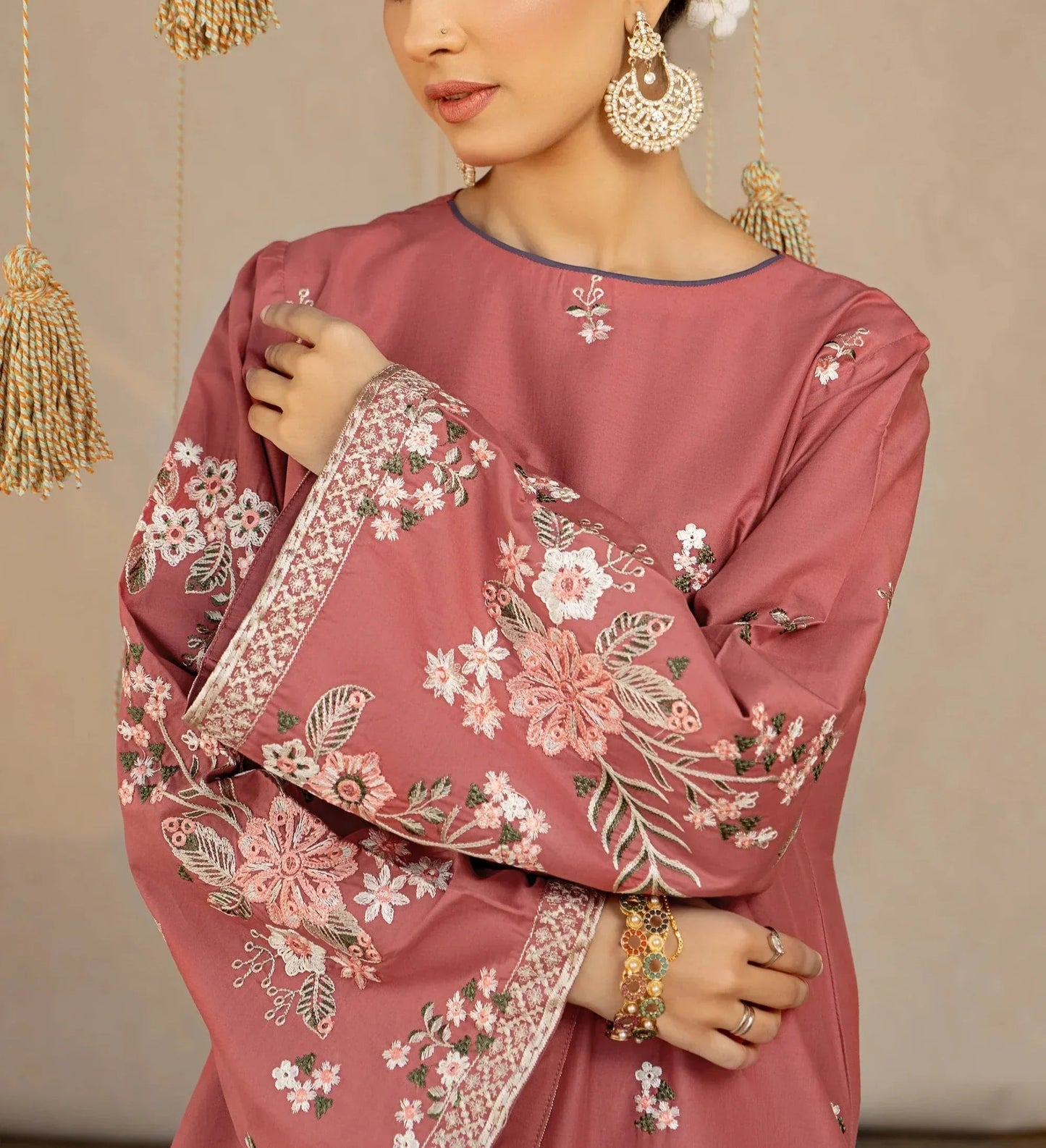 QN1065-Summer Lawn Embroidered Unstitched 2pc