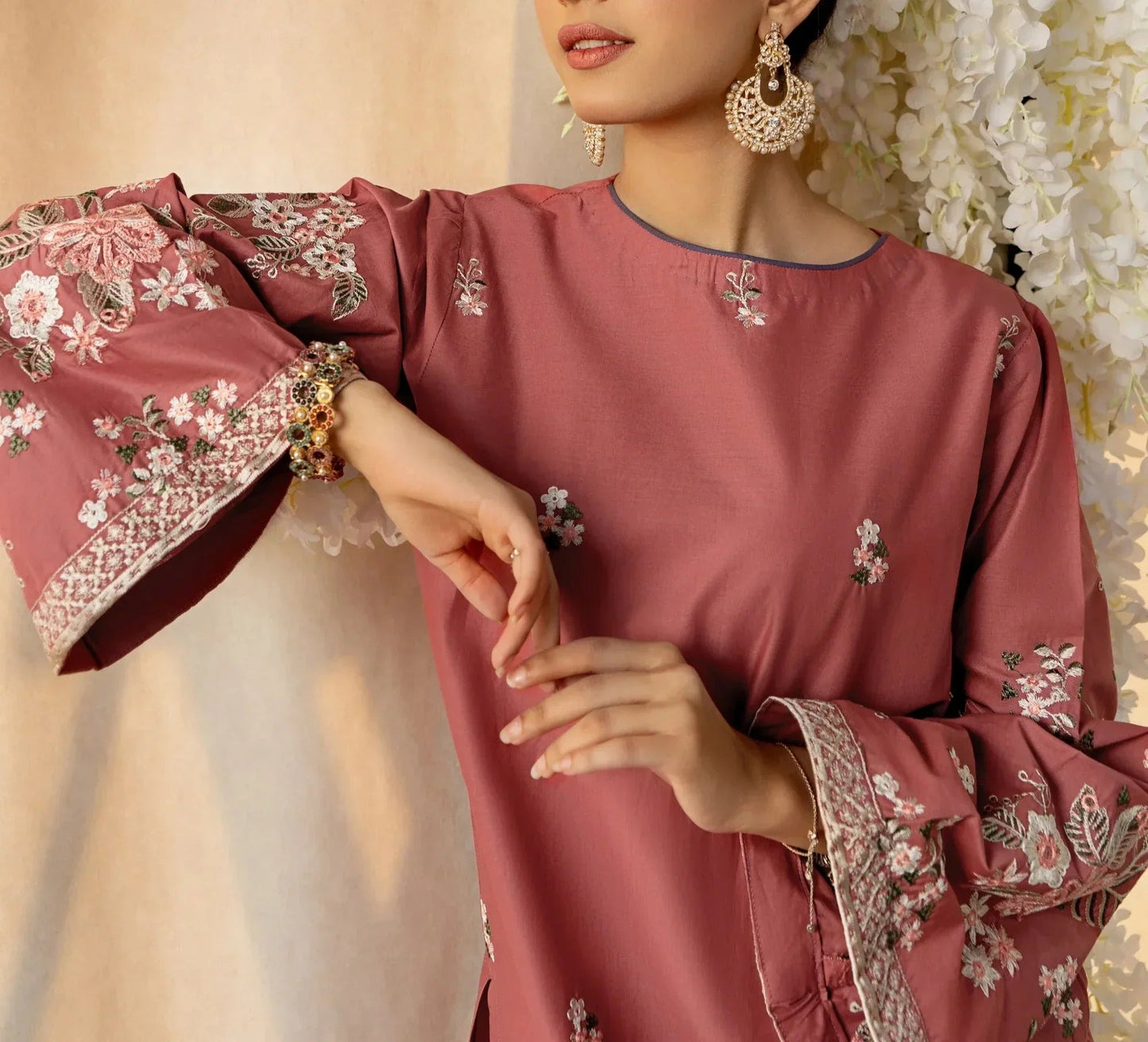 QN1065-Summer Lawn Embroidered Unstitched 2pc