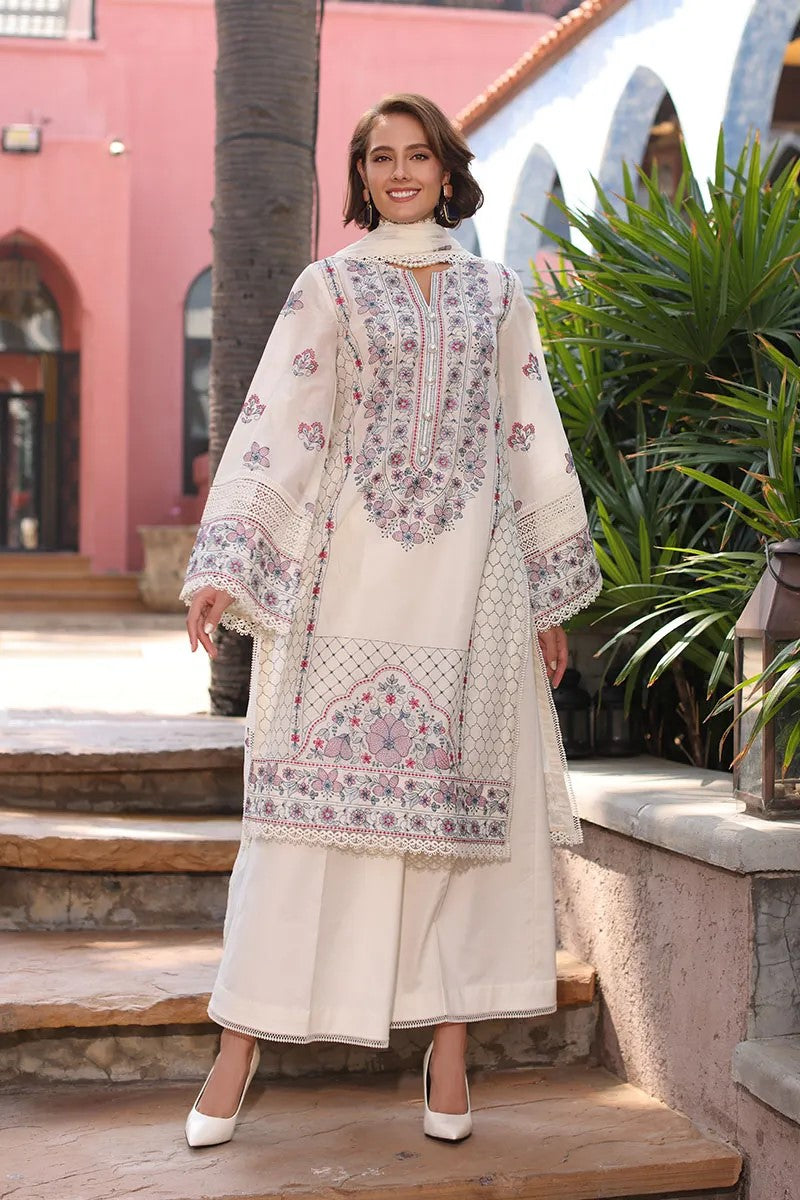 QN844-Bareeze Embroidered Summer 3pc lawn dress with embroidered chiffon dupatta