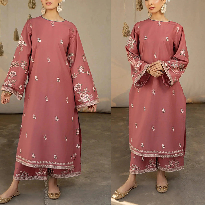 QN1065-Summer Lawn Embroidered Unstitched 2pc