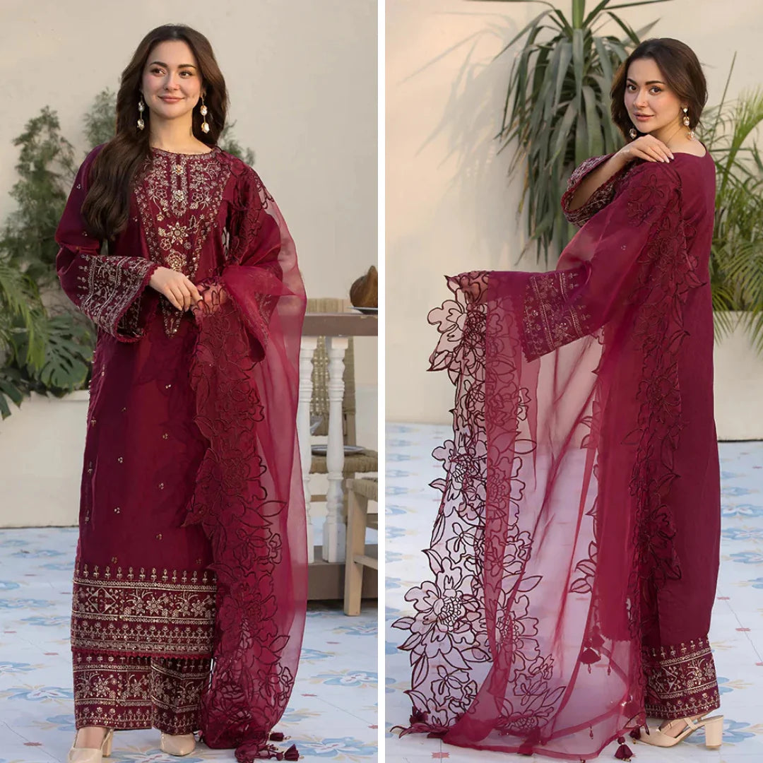 QN1050 - SUMMER Allys 3PC Lawn Embroidered Suit