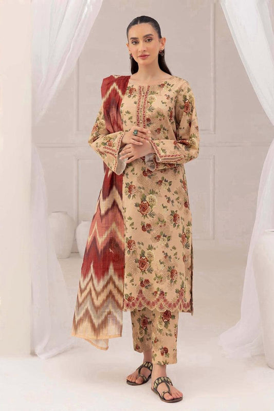 QN827- Winter 3PC Karandi Printed Suit