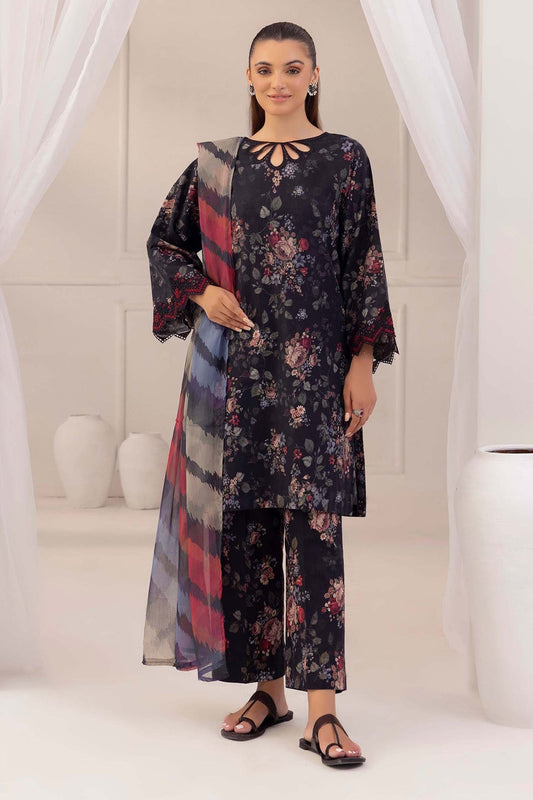 QN826- Winter 3PC Karandi Printed Suit