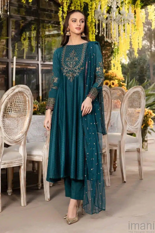 QN775-3PC-WINTER Unstitched rawo silk Embroidered