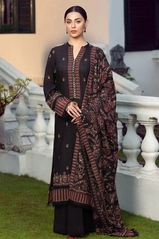 QN420-WINTER Embroidered Dhanak Suit with Heavy Embroidered Dhanak Shawl
