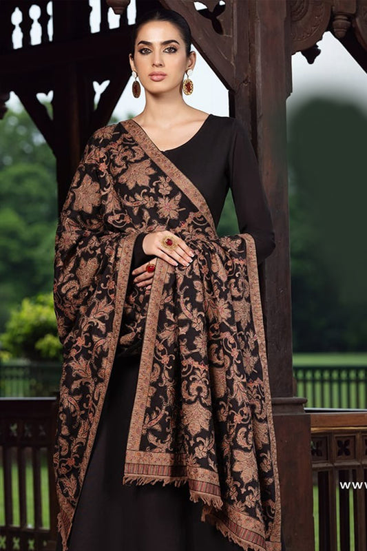 QN880-WINTER Dhanak Suit with Heavy Embroidered Dhanak Shawl