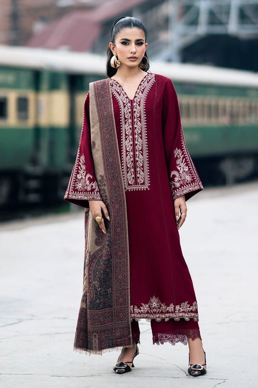Jazmin - Winter 3PC Dhanak Embroidered Suit -QN1108
