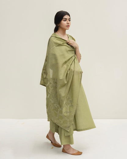 QN1015-SUMMER 3PC Lawn Shirt With Monar Embroidered Dupatta