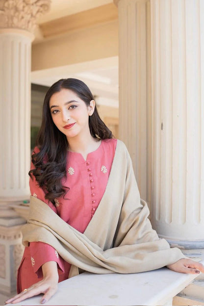 QN611-WINTER 3PC Dhanak suit with Dhanak Shawll