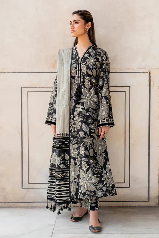 QN950- Baroque Winter 3PC Karandi Printed Suit
