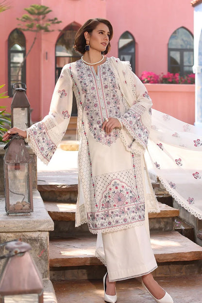 QN844-Bareeze Embroidered Summer 3pc lawn dress with embroidered chiffon dupatta