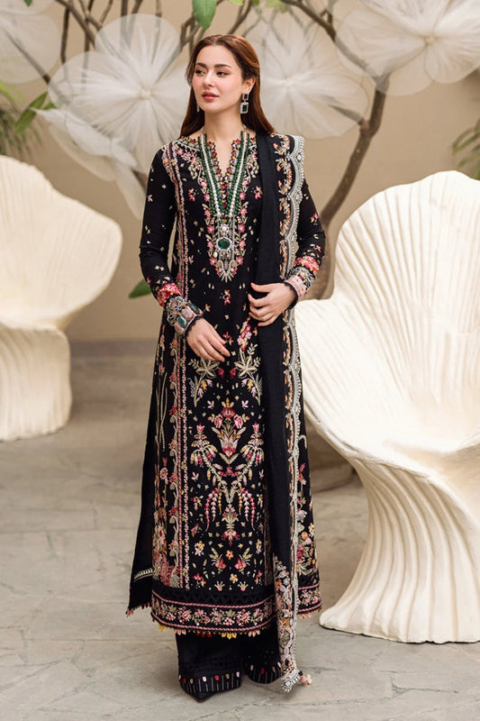 QN1033 -3PC Lawn Embroidered Shirt with Embroidered ornganza Dupatta