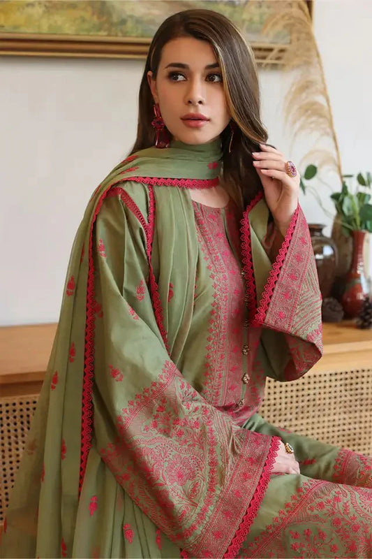 QN1002 - SUMMER COLLECTION  Bareeze 3 Piece Embroidered Lawn Suit