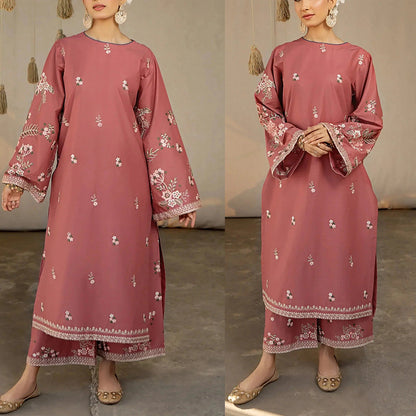 QN1065-Summer Lawn Embroidered Unstitched 2pc
