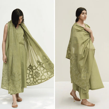 QN1015-SUMMER 3PC Lawn Shirt With Monar Embroidered Dupatta