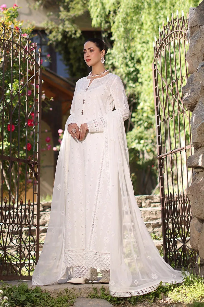 QN842-Bareeze Embroidered Summer 3pc lawn dress with embroidered chiffon dupatta