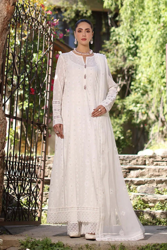 QN842-Bareeze Embroidered Summer 3pc lawn dress with embroidered chiffon dupatta
