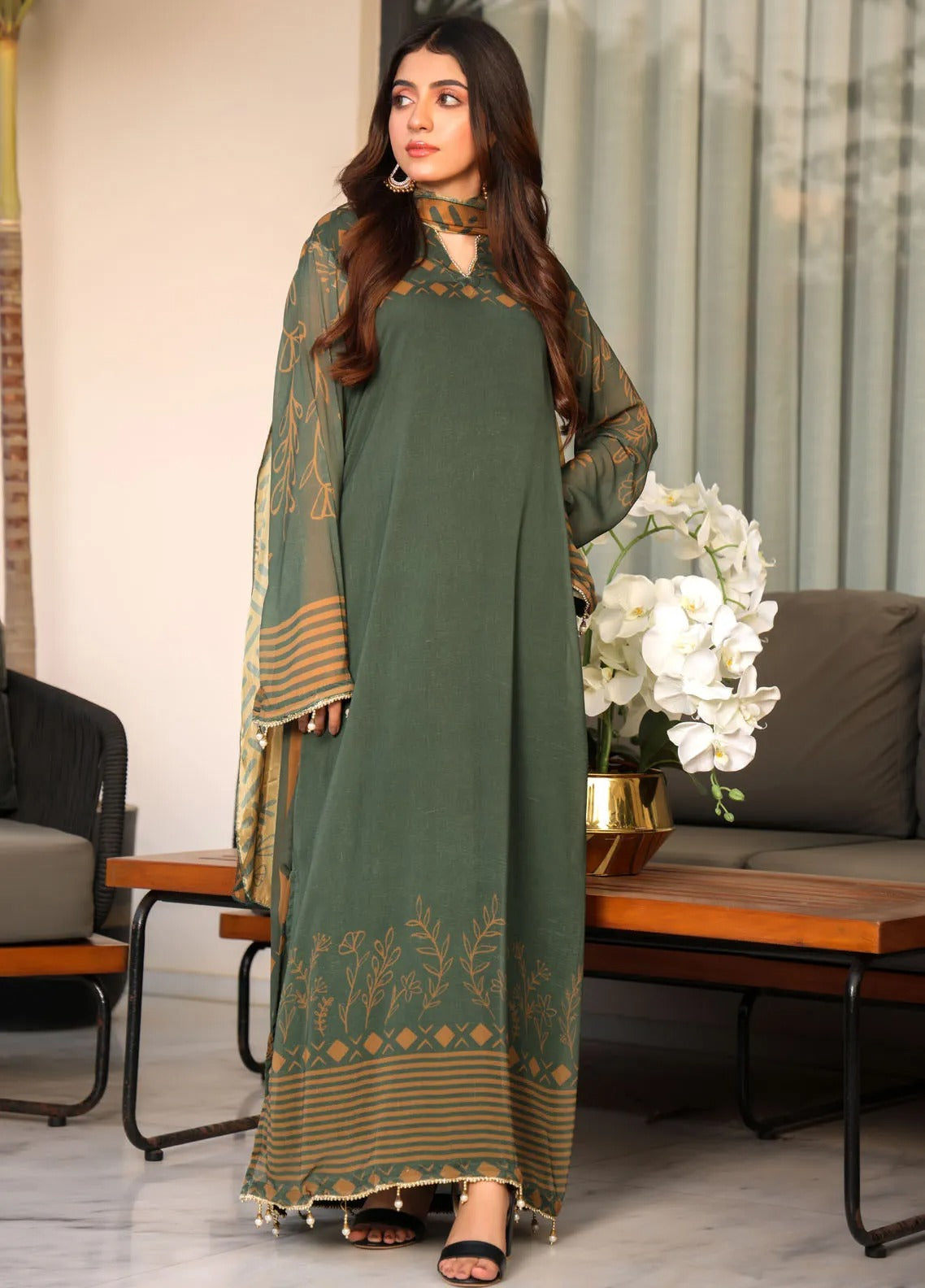 QN1099-Summer Swiss lawn 3pc Unstitched